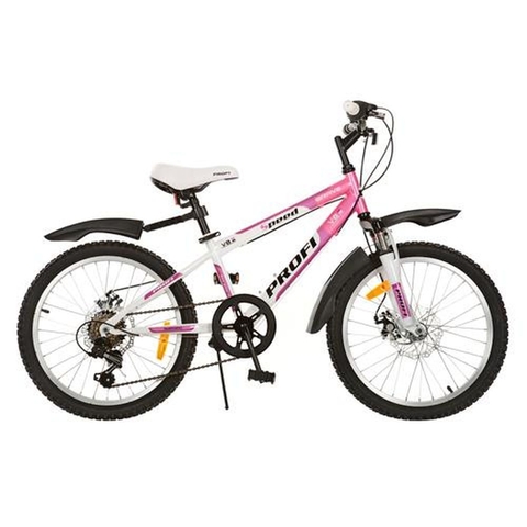 Велосипед 20д. G20K421-1 (1шт) сталь, бело-розовый, в кор-ке, 112-57-17,5см