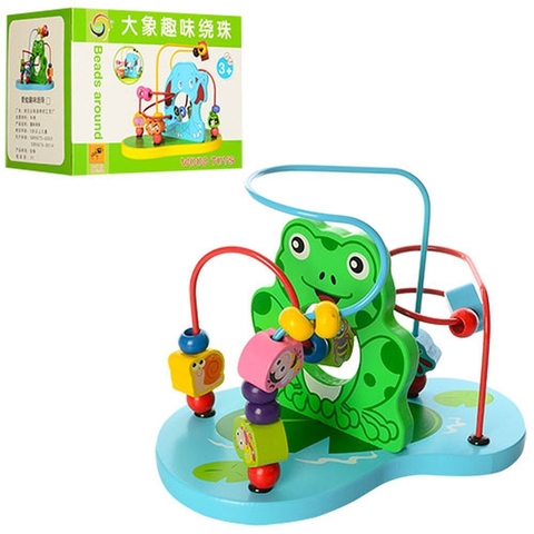 Деревянная игрушка Лабиринт MD 1049 (40шт) на проволоке,2вида,в кор-ке,24-18-13,5см