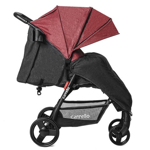 Коляска прогулочная CARRELLO Maestro CRL-1414/1 Strawberry Red в льне +дождевик L /1/ MOQ
