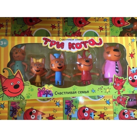 Три кота (пять фигурок) 12,3 см
