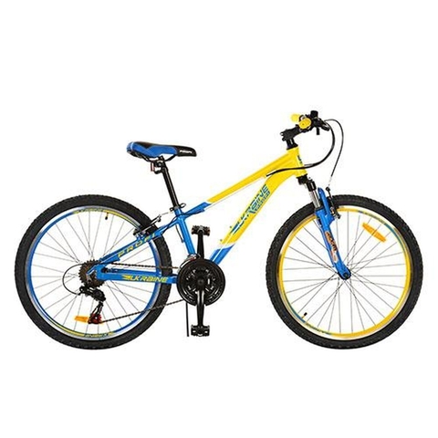 Велосипед 26д. G26A315-M-UKR-1 (1шт)алюминий,V-брейк,двойной обод,Shimano,жел-голуб,в кор-ке