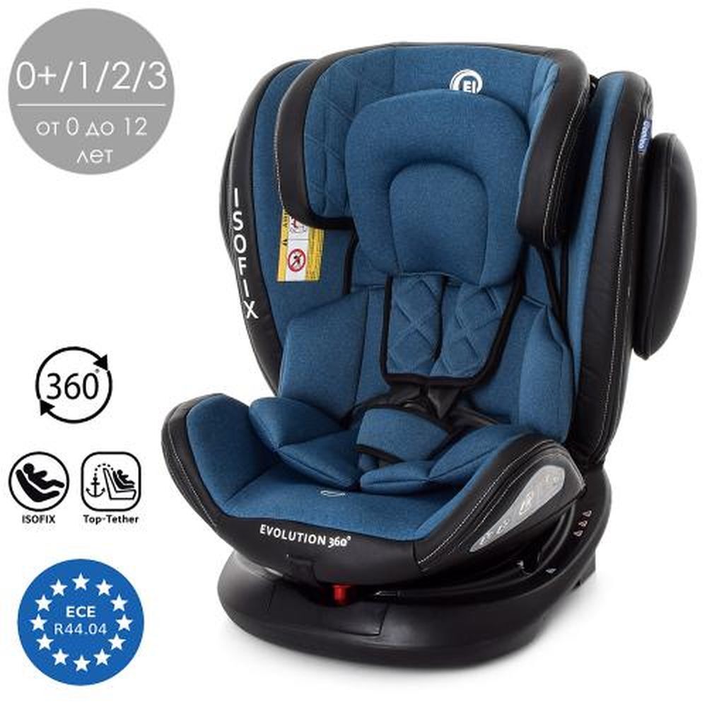 Автокресло ME 1045 EVOLUTION 360* Navy Blue, детское,группа 0+/1-2-3,isofix, поворот 360,синий