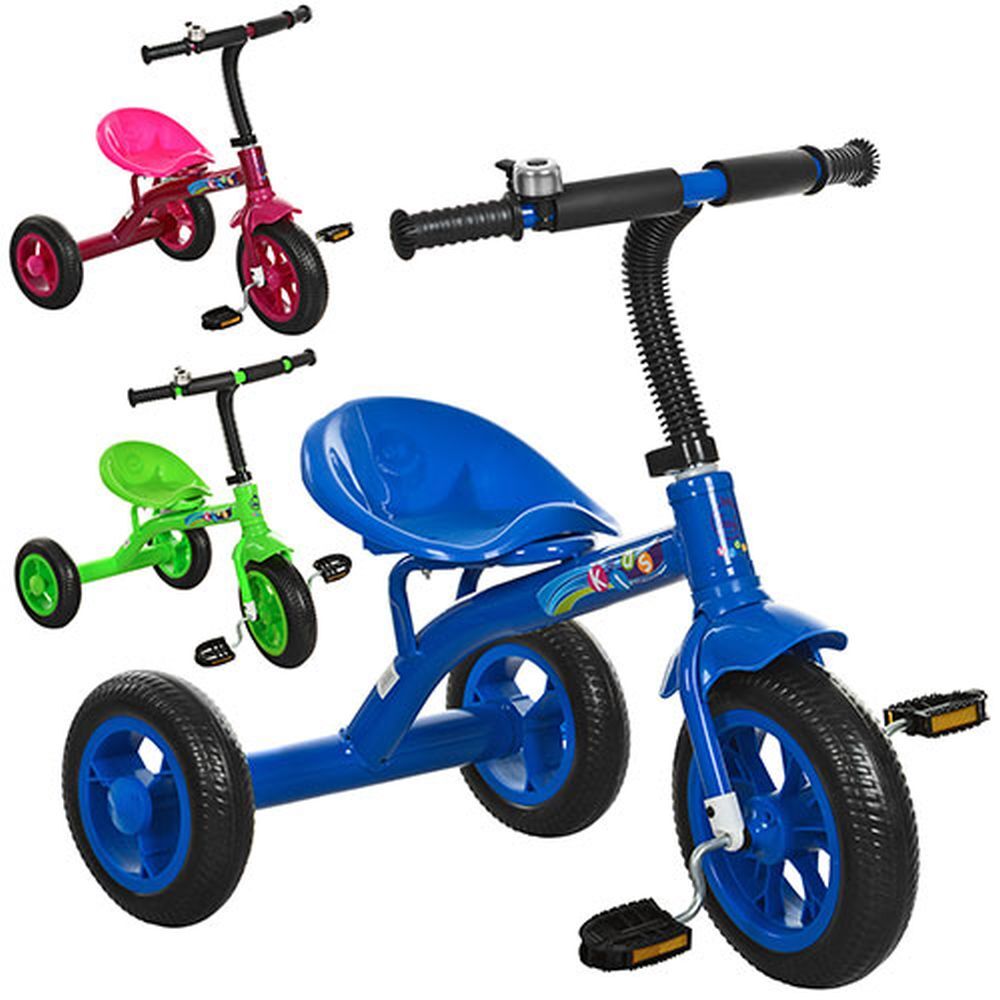 Велосипед M 3252 (3шт) 3колеса,колесаEVA,д72-ш47-в65см,3цвета(голубой, розовый, зеленый),