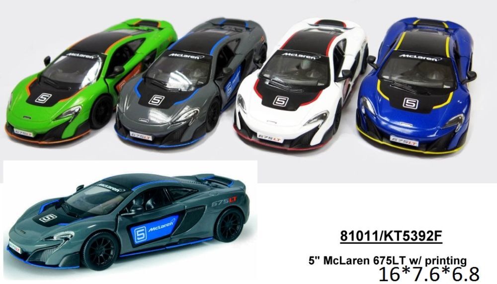 Модель легковая 5” KT5392FW McLaren 675LT w/printing метал.инерц.откр.дв.4цв.кор./96/