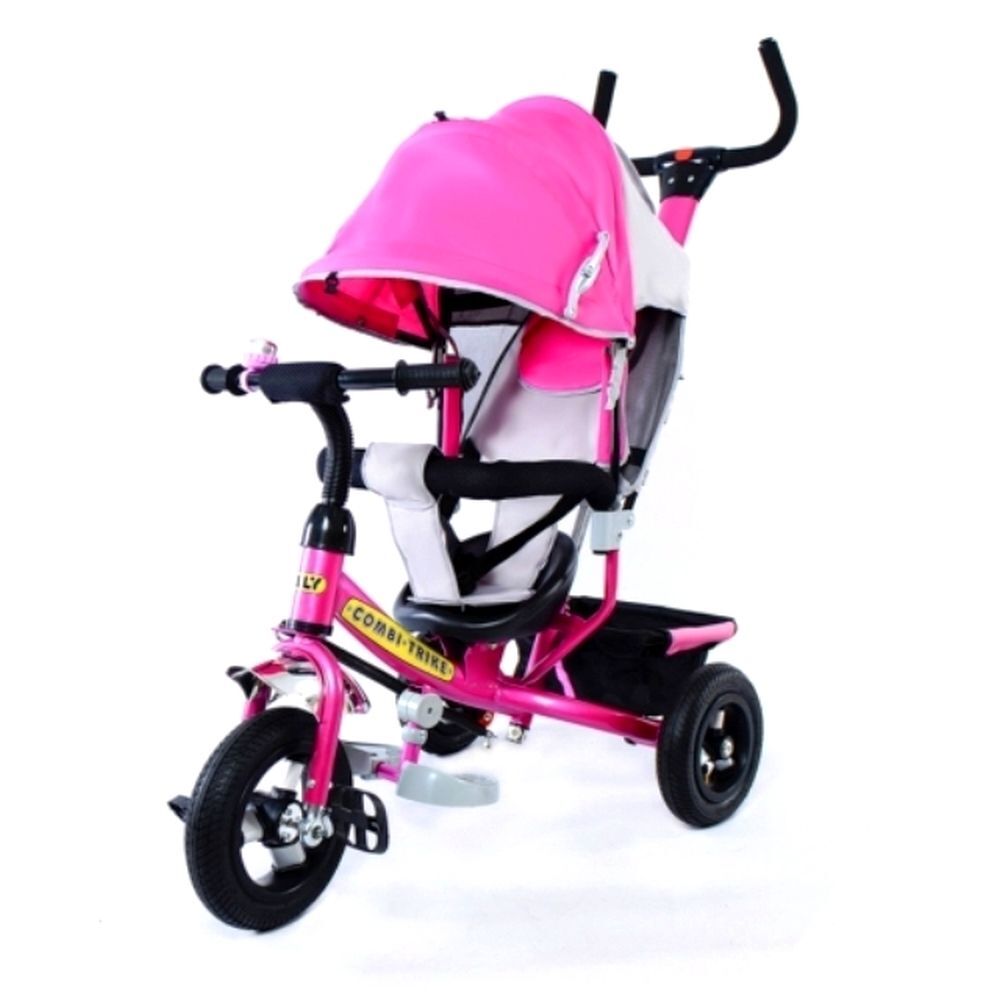 Велосипед трехколесный TILLY Combi Trike BT-CT-0015 PINK с надувными колесами /1/