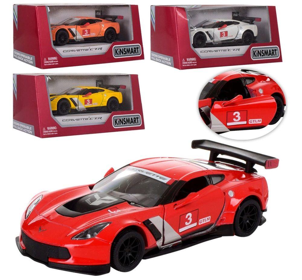 Модель легковая 5" KT5397W Corvette C7.R Race Car метал.инерц.откр.дв.4цв.кор.ш.к./96/