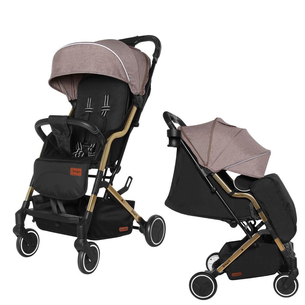 Коляска прогулочная CARRELLO Smart CRL-5504 Milkshake Beige +дождевик S/1/