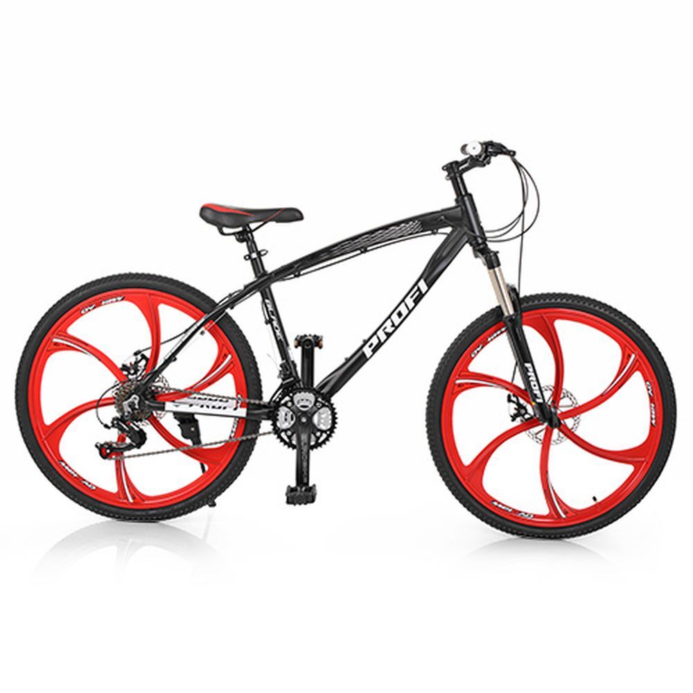 Велосипед 26" PROF1 BLADE 26.1B, алюм.рама 17",Shimano 21SP,кассета,алюм.DB,магн.диск,черн-красный