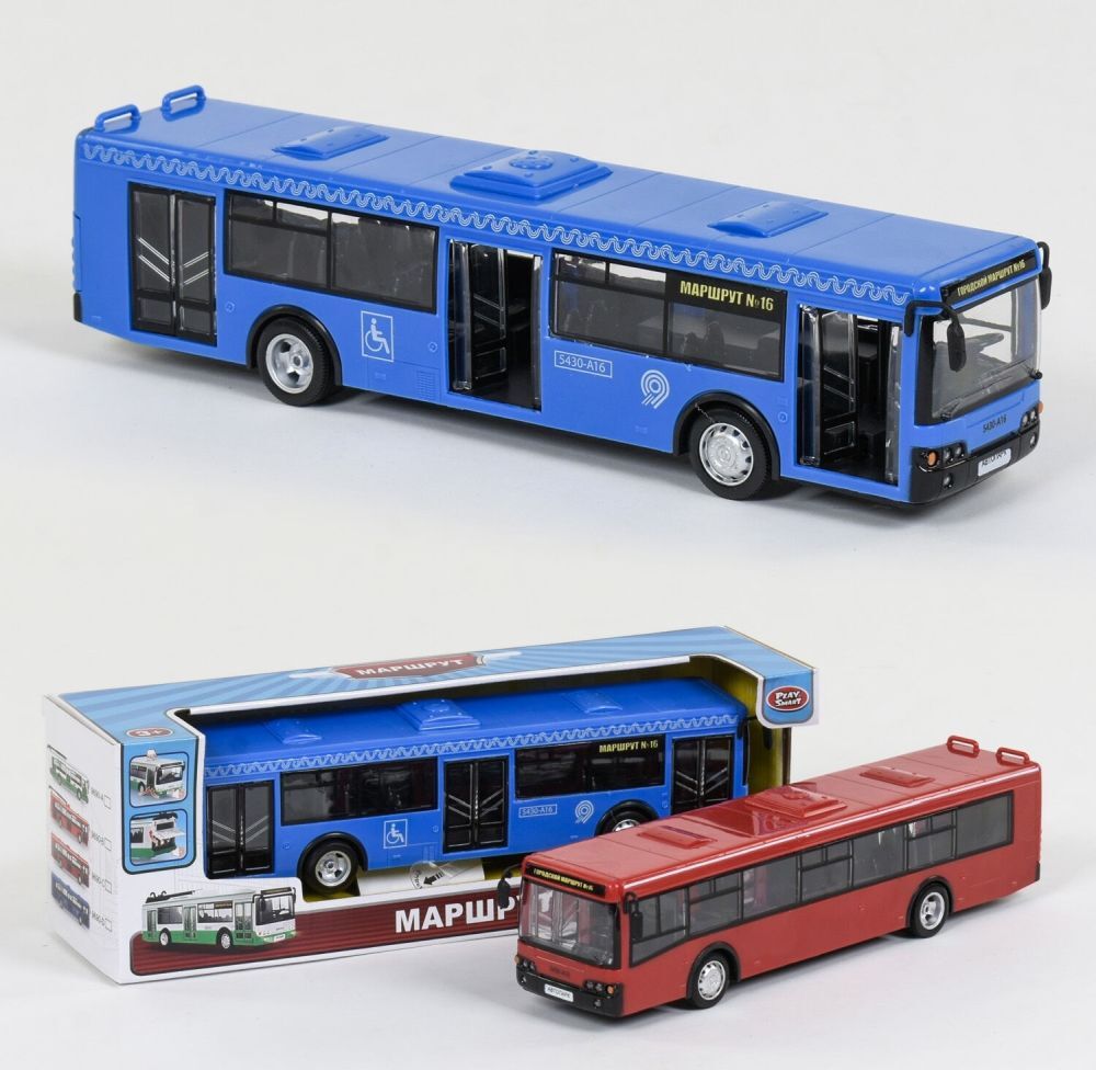 Автобус 9690 D (36) звук мотора, музыка, свет фар, двери открываются, инерция, на батарейке, в коробке [Коробка]