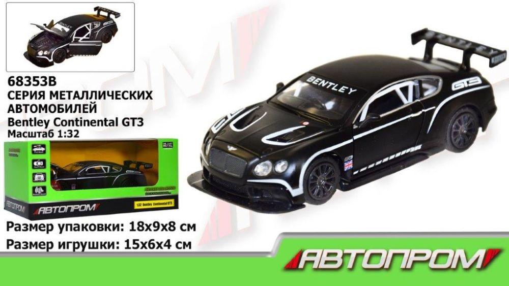 Машина метал. 68353B (7953) (48шт/2) "АВТОПРОМ",1:32 Bentley Continental GT3, свет,звук,в коробке 18*9*8см