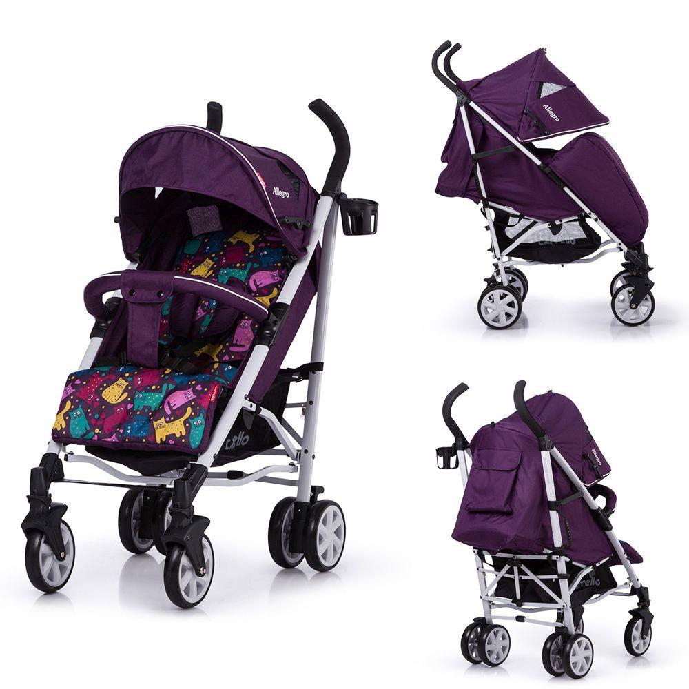 Коляска прогулочная CARRELLO Allegro CRL-10101/1 Kitty Purple в льне /1/ MOQ