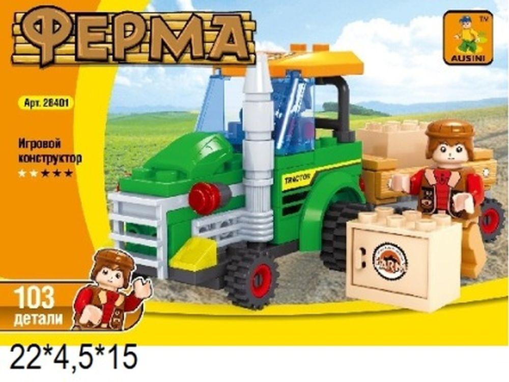 Конструктор AUSINI 28401 "Ферма" 103дет.кор.22*4,5*15 /72/