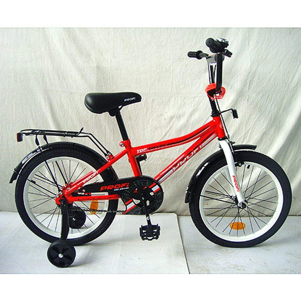 Велосипед детский PROF1 16д. L16105 (1шт) Top Grade, красный,звонок,доп.колеса