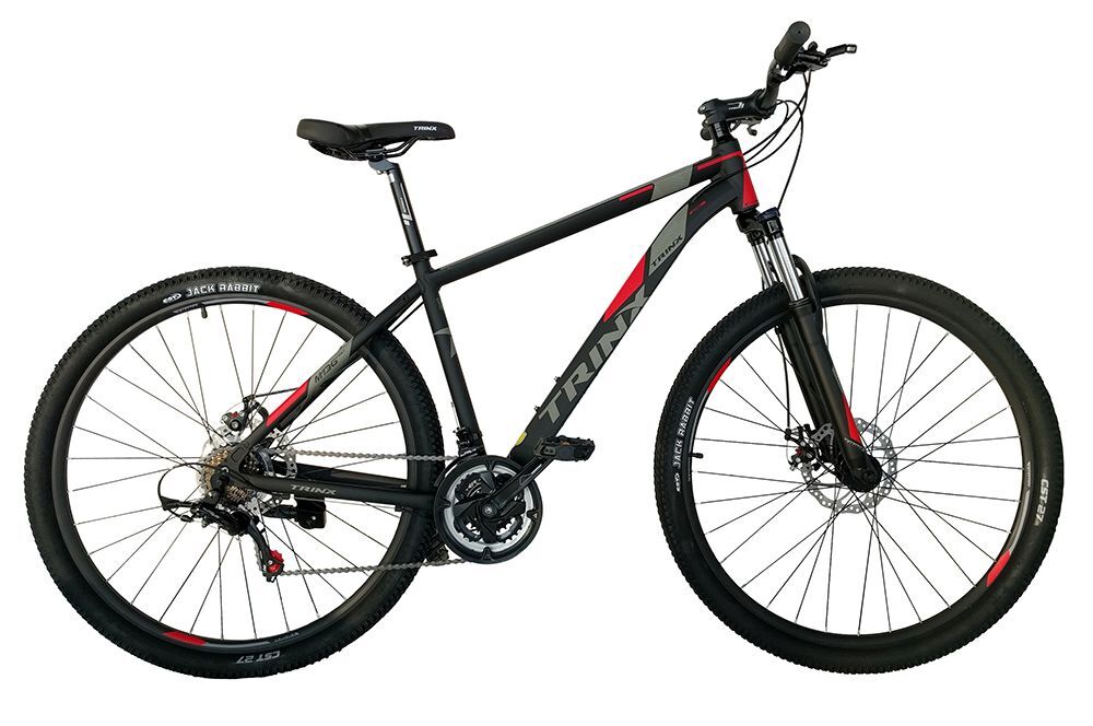 Велосипед 29" TRINX M136 Pro, DD рама-18" AL, Matt-Black-Grey-Red