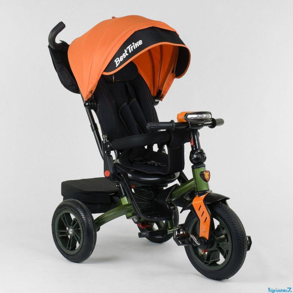 Велосипед 3-х колёсный 9500 9441 Best Trike (1) ПОВОРОТНОЕ СИДЕНЬЕ, СКЛАДНОЙ РУЛЬ, РУССКОЕ ОЗВУЧИВАНИЕ, СВЕТ, НАДУВНЫЕ КОЛЕСА [Короб