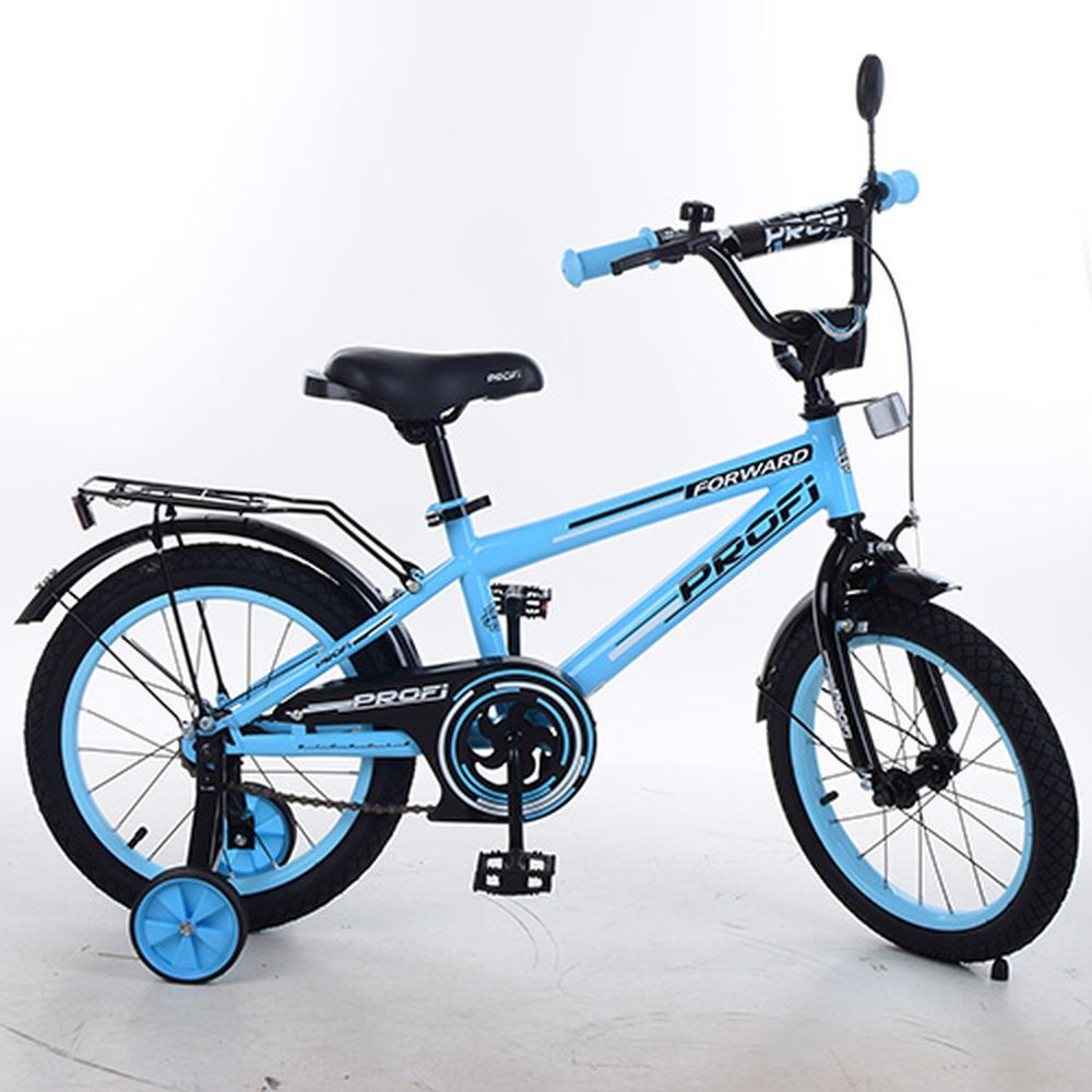 Велосипед детский PROF1 14д. T1474 (1шт) Forward,голубой,звонок,доп.колеса