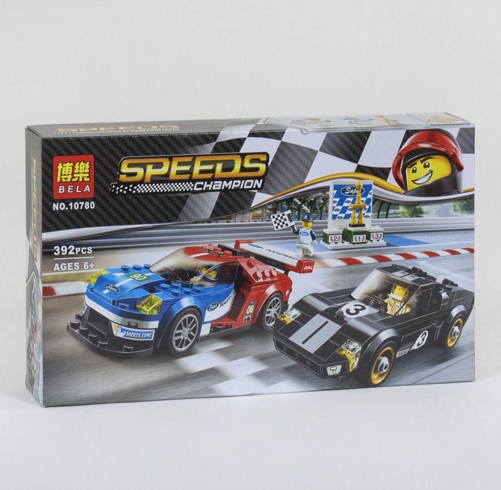 Конструктор 10780 (36) Bela Speeds Champion "Гоночные машинки", 392 детали, в коробке