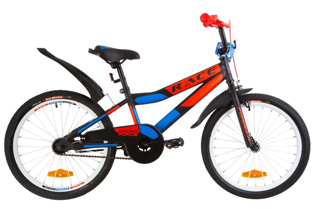 Велосипед 20" Formula RACE (OPS-FRK-20-070), рама-10,5" St с крылом Pl 2019 черно-оранжевый с синим (м)