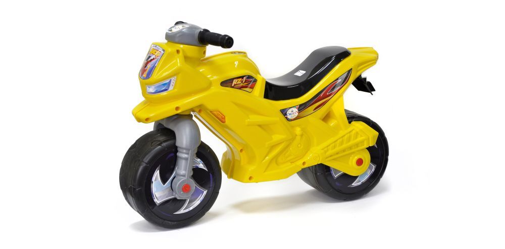 Мотоцикл 2-х колісний з сигналом лимонний, арт. 501в.3