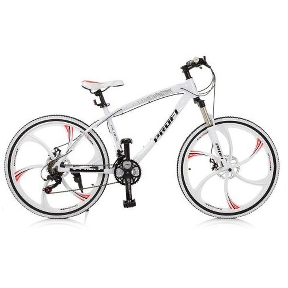 Велосипед 26" PROF1 BLADE 26.1W, алюм.рама 17",Shimano 21SP,кассета,алюм.DB,литые магн.диски,белый