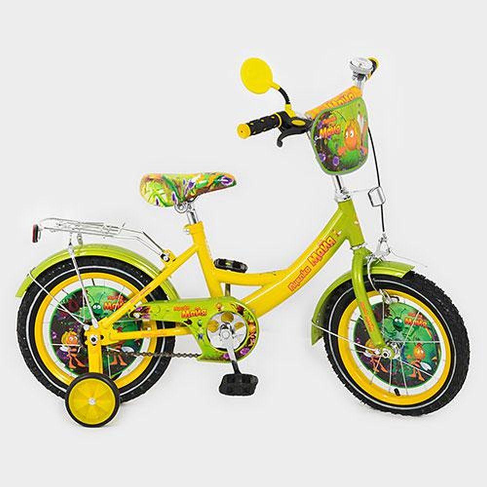 Велосипед детский мульт 12д. P 1244 BM (1шт) ПМ, NEW, прист.колеса, в кор-ке, 93-60-50см