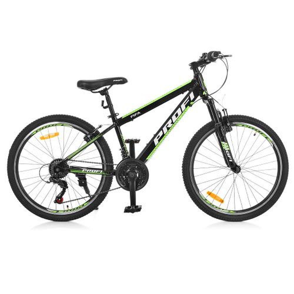 Велосипед 24" PROFI G24FIFA A24.2 (1шт)алюм.рама 13,5",SHIMANO 21SP,алюм.VB,черно-зел