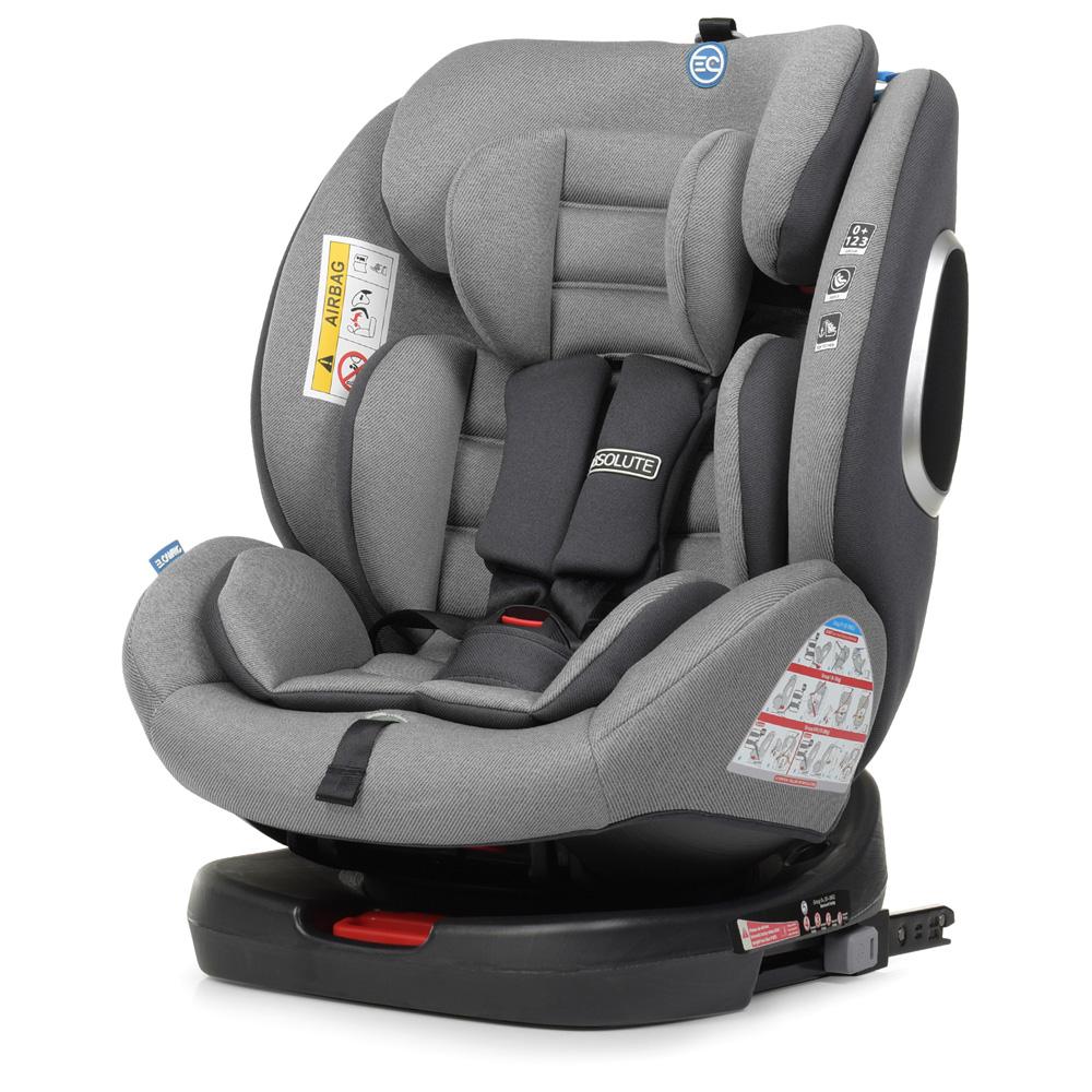 Автокресло детское ME 1079 ABSOLUTE Royal Gray (1шт) группа 0+123, 360град, isofix, лен серый