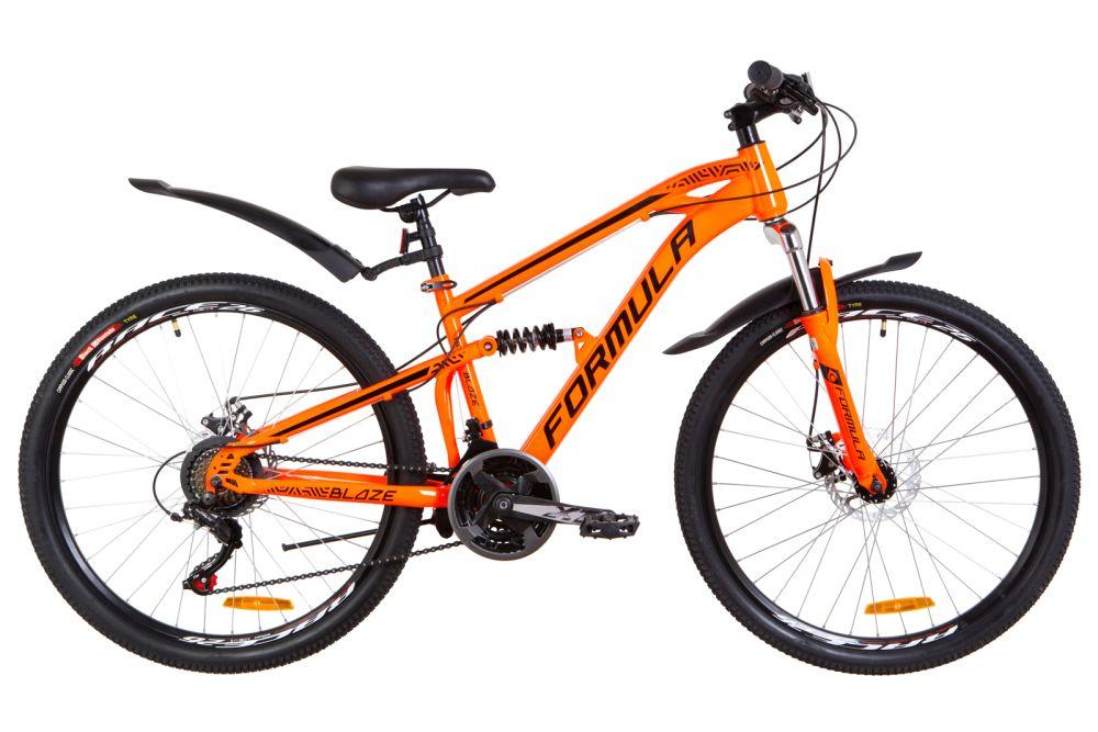 Велосипед 26" Formula BLAZE (OPS-FR-26-294), AM2 DD рама-15" St с крылом Pl 2019 оранжевый