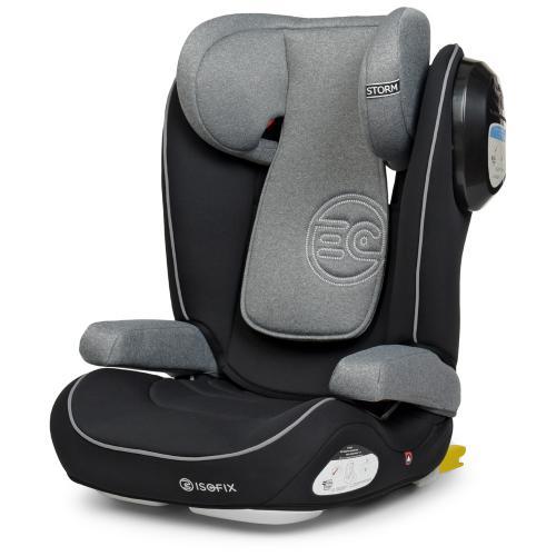 Автокресло детское ME 1082 STORM Gray (2шт) группа 2,3 (3-12 лет, 15-36кг), ISOFIX,лен серый.