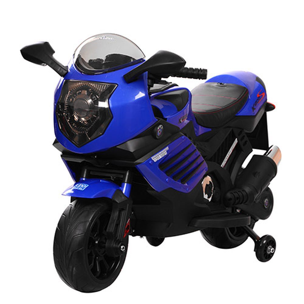 Мотоцикл M 3578EL-4 (1шт) 2мотора20W, 2аккум6V/4,5AH,колесаEVA, кож.сид, синий