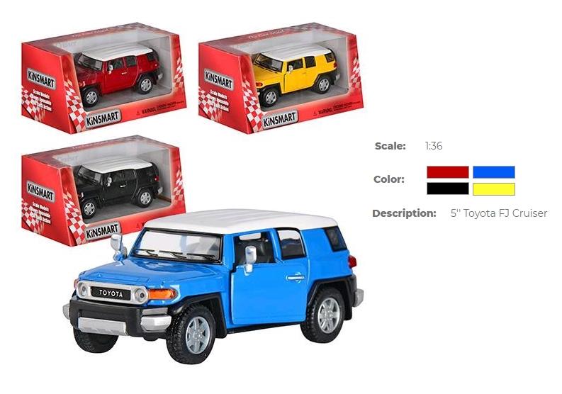 Модель джип 5'' KT5343W TOYOTA FJ CRUISER метал.інерц.відкр.дв.4кол.кор./96/