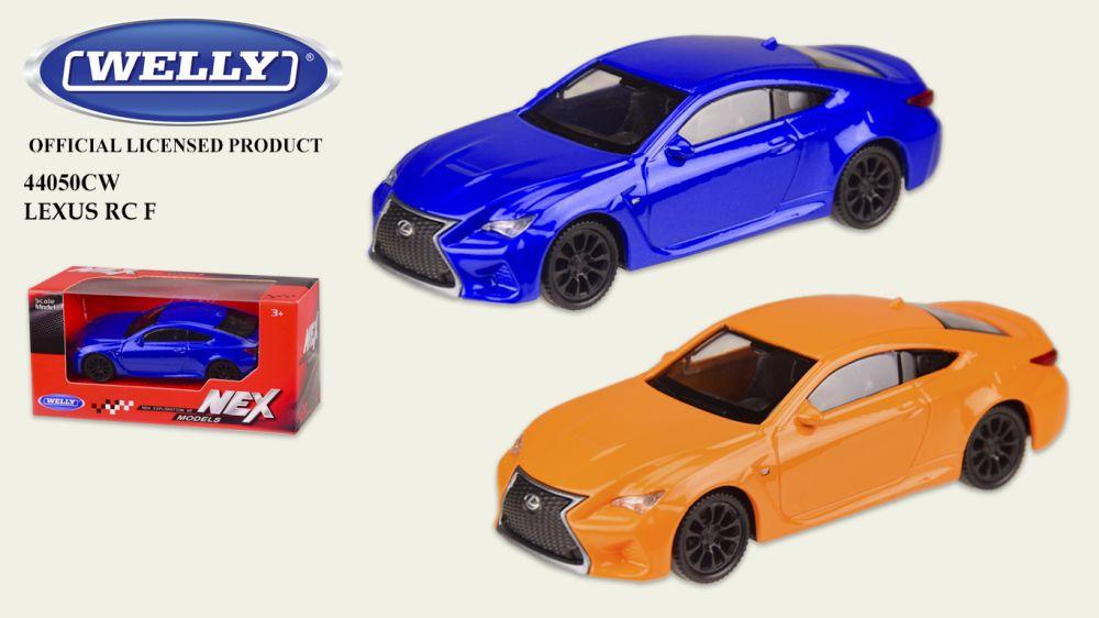 Машина метал 44050CW, "WELLY"1:43 LEXUS RC,2 цвета,в кор.13*6*5,5 см, р-р игрушки – 10.5*4*3 см