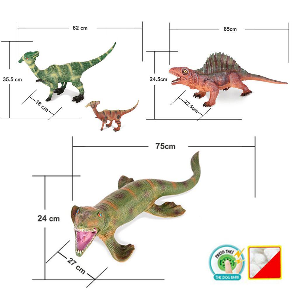 Динозавр 6836/7/8 гум.звук.3в.кул.62*18*35,5 /24/