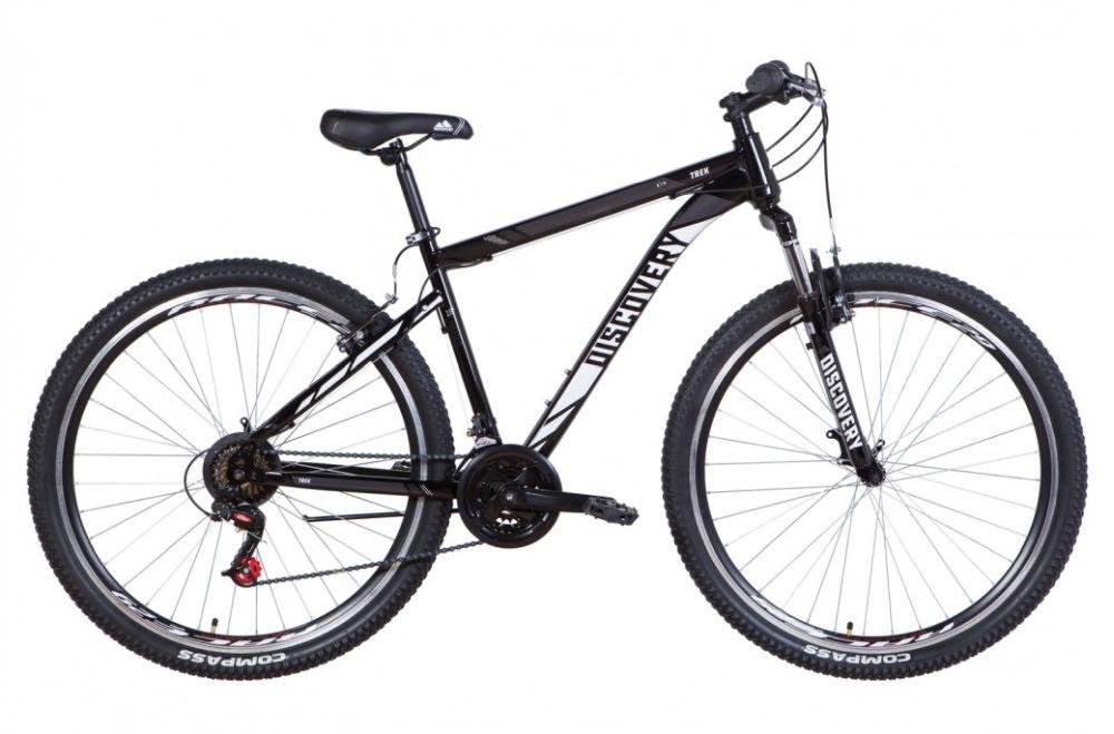 Велосипед 29" Discovery TREK (OPS-DIS-29-092), AM Vbr ST рама-19" чёрно-белый 2021