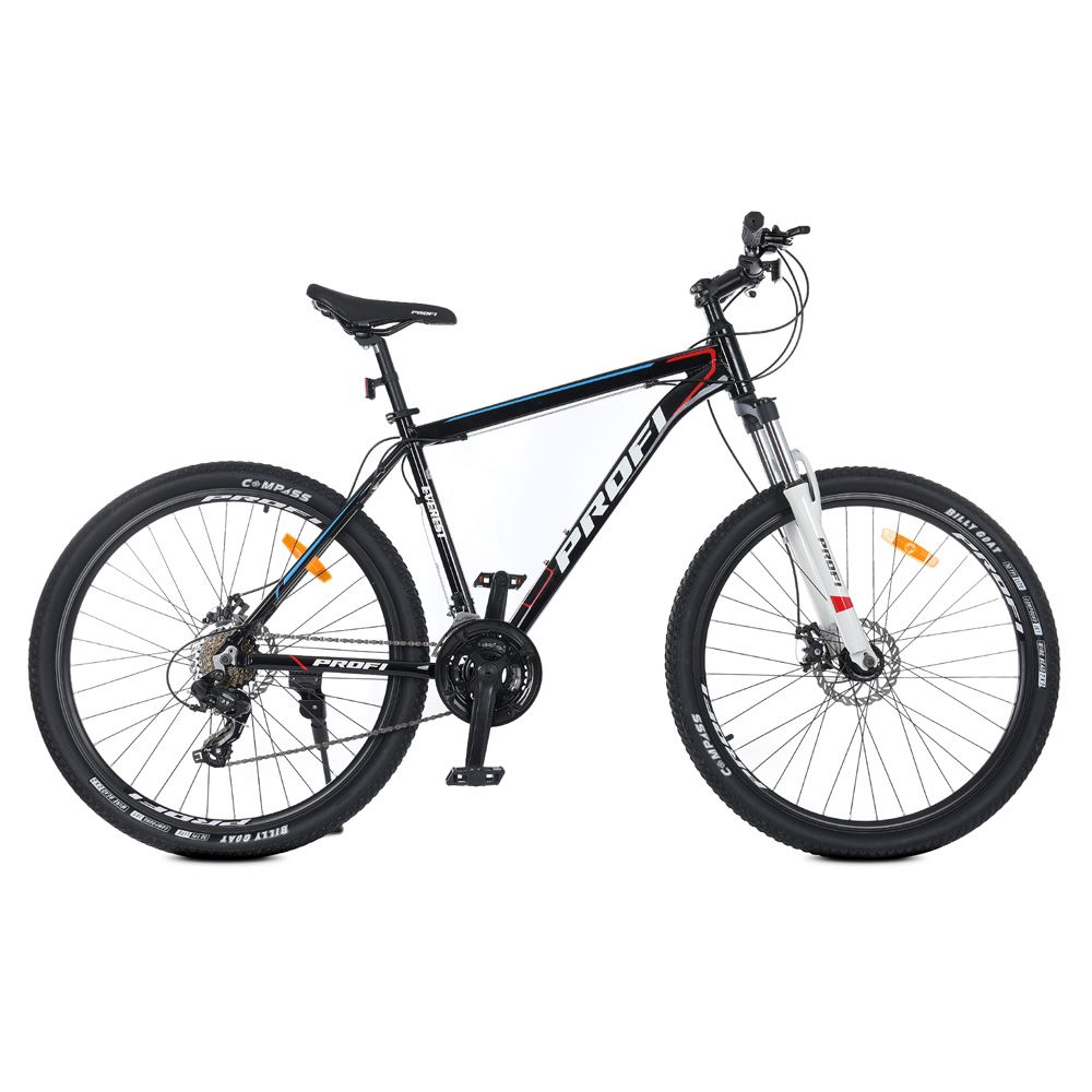 Велосипед 27,5" G275EVEREST A275.1, алюм.рама 19",SHIMANO 21SP,алюм.DB,CS TZ500,черно-белый