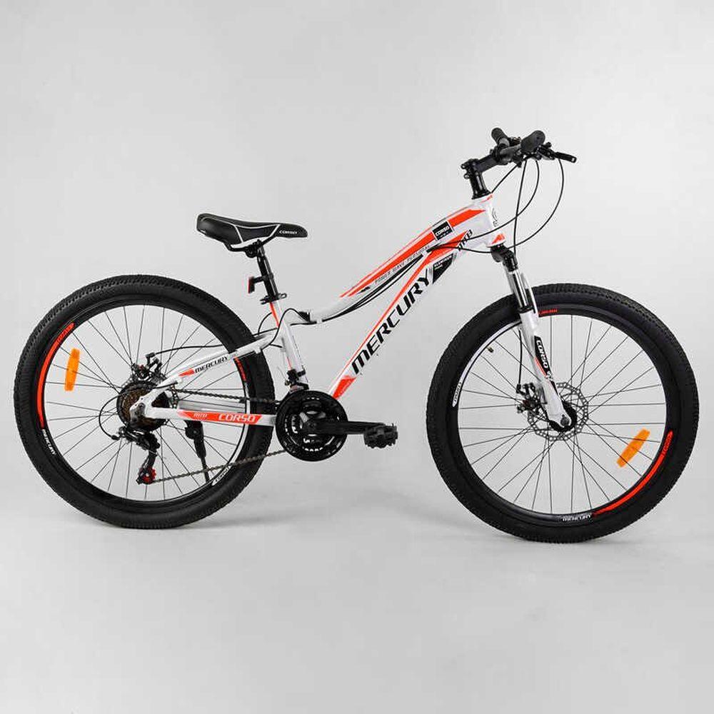 Велосипед 27,5" CORSO «Mercury» 68147, рама алюминиевая, оборудование Shimano 21 скорость, собран на 75%