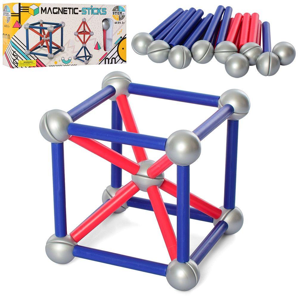 Конструктор 20A-1, магнитный, палочки 20шт, до 8,5см, шарики 9шт, в кор-ке, 28-15-5см