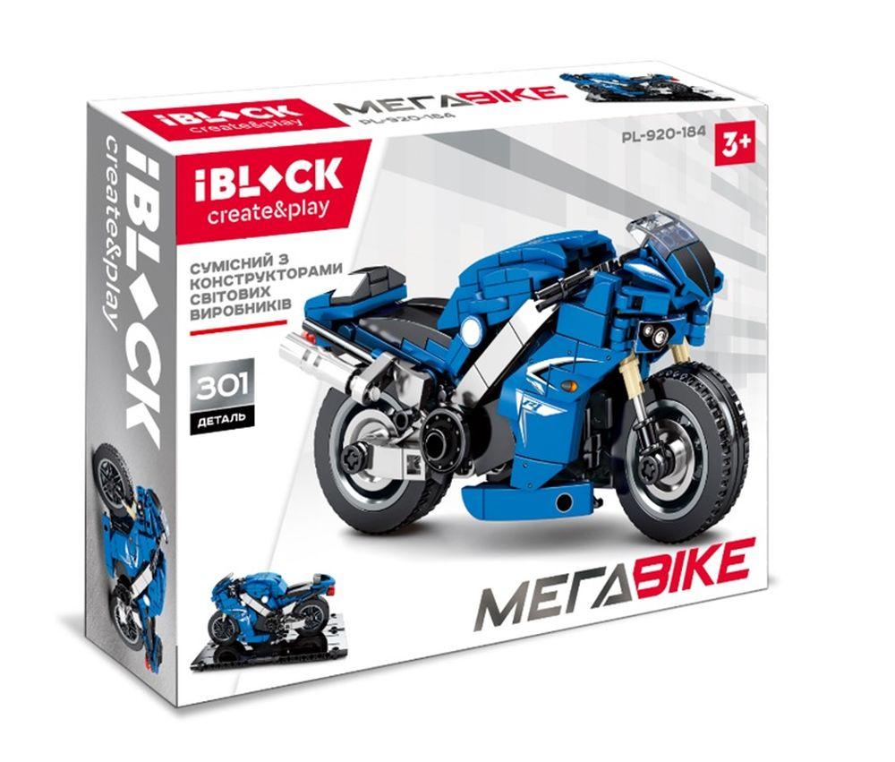 Конструктор IBLOCK PL-920-184, МЕГАBIKE, 301дет.,в собран.кор 28*5,5*21см