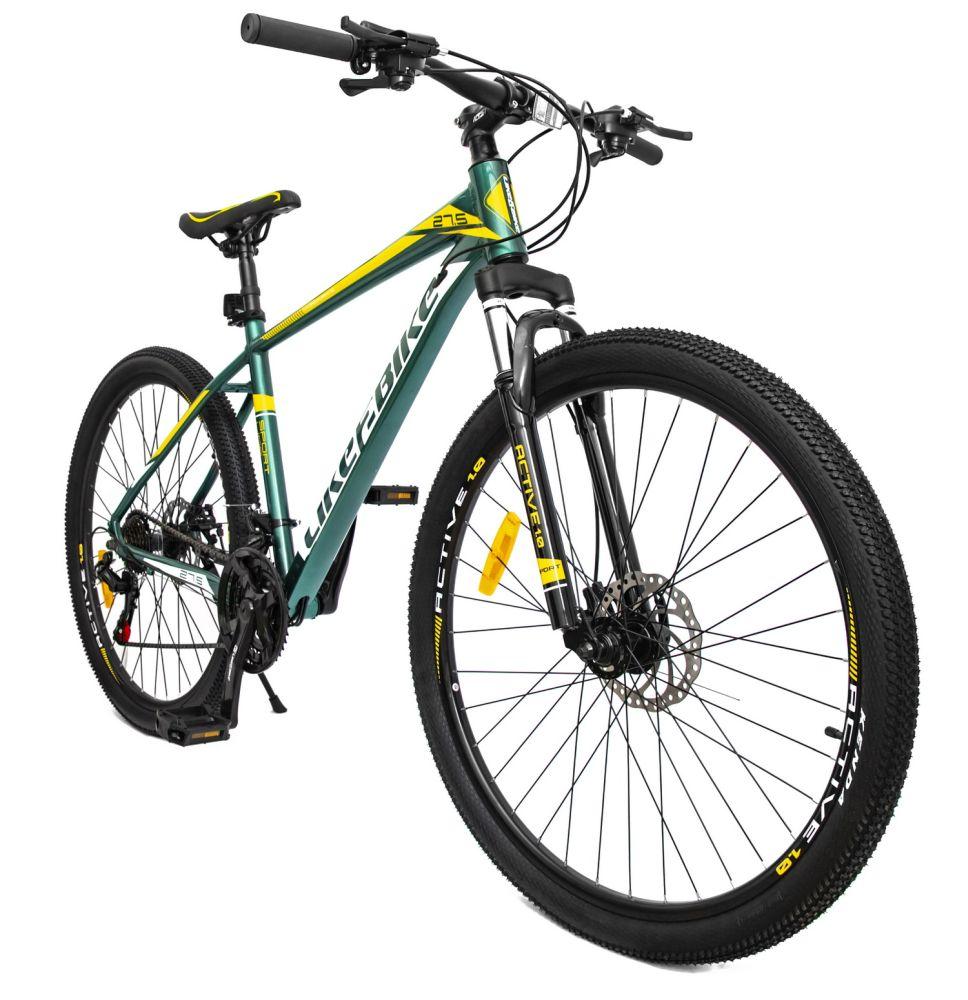 Велосипед 27,5" LIKE2BIKE Active 1.0, A212705, зелёный,рама алюм.18",21-ск, Disk brake,сборка 85%