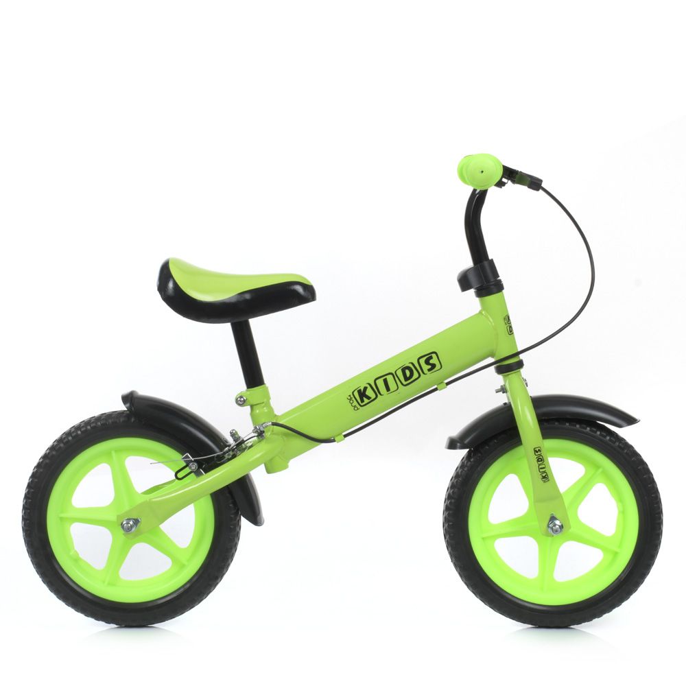 Велобіг 12" PROFI KIDS HUMG1209-5, стал.рама,кол.EVA,пласт.обод,торм,крылья,SKD50%,салат-черн