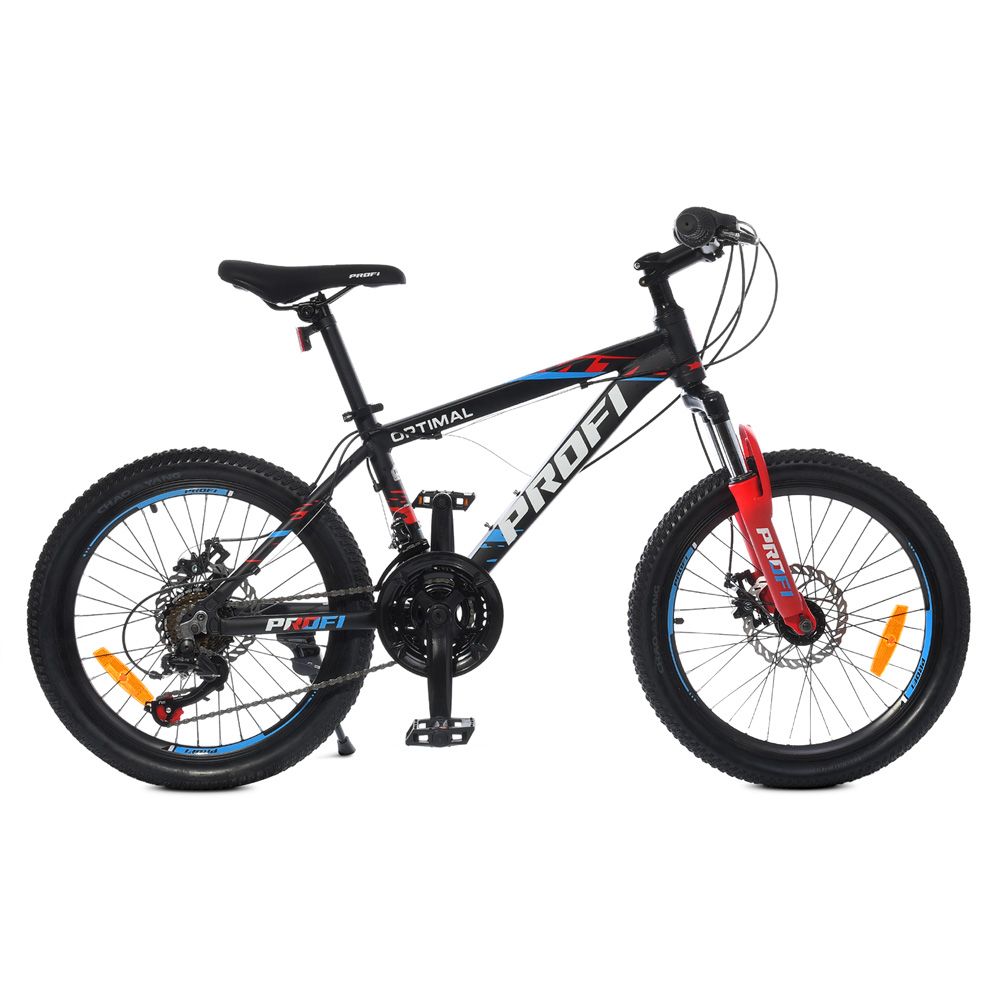 Велосипед 20" G20OPTIMAL A20.3, алюм.рама12,5",SHIMANO 21SP,алюм.DB,FW TZ500,черн-красный