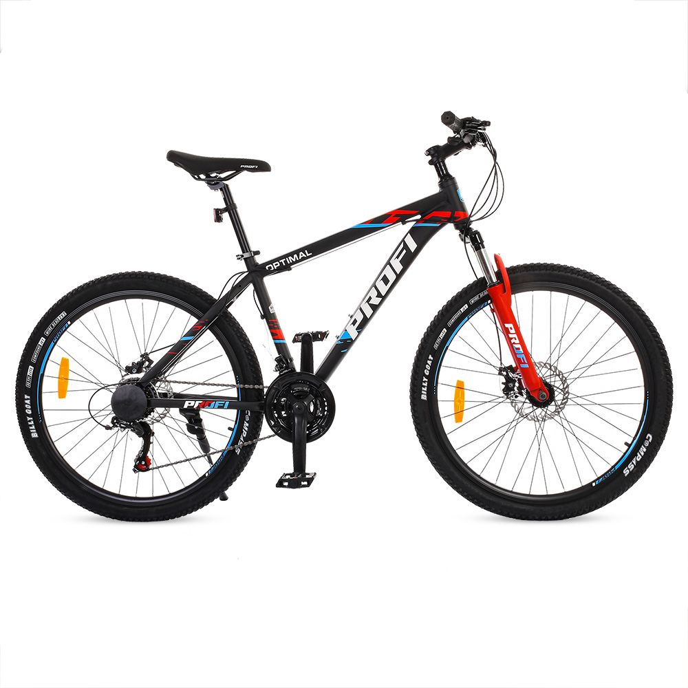 Велосипед 26 " G26OPTIMAL A26.3, алюм.рама 16,5",SHIMANO 21SP,алюм.DB,CS TZ500,чорно-червоний