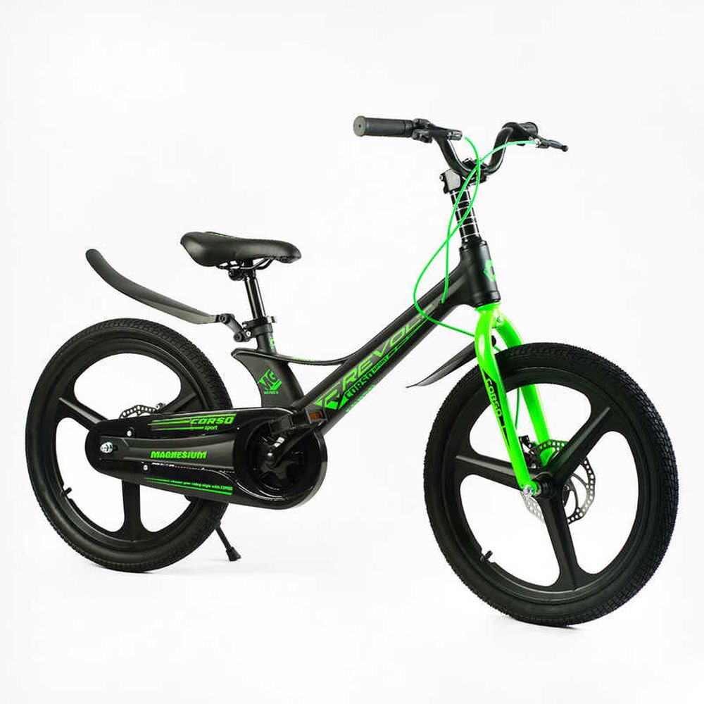 Велосипед 20" Corso «REVOLT» MG-20118, МАГНІЄВА РАМА, ЛИТІ ДИСКИ, ДИСКОВІ ГАЛЬМА, зібран на 75%