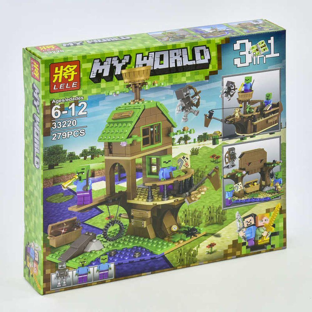 Конструктор Lele My World 33220 "В поисках сокровищ", 3 в1, 279 деталей, в коробке |36|