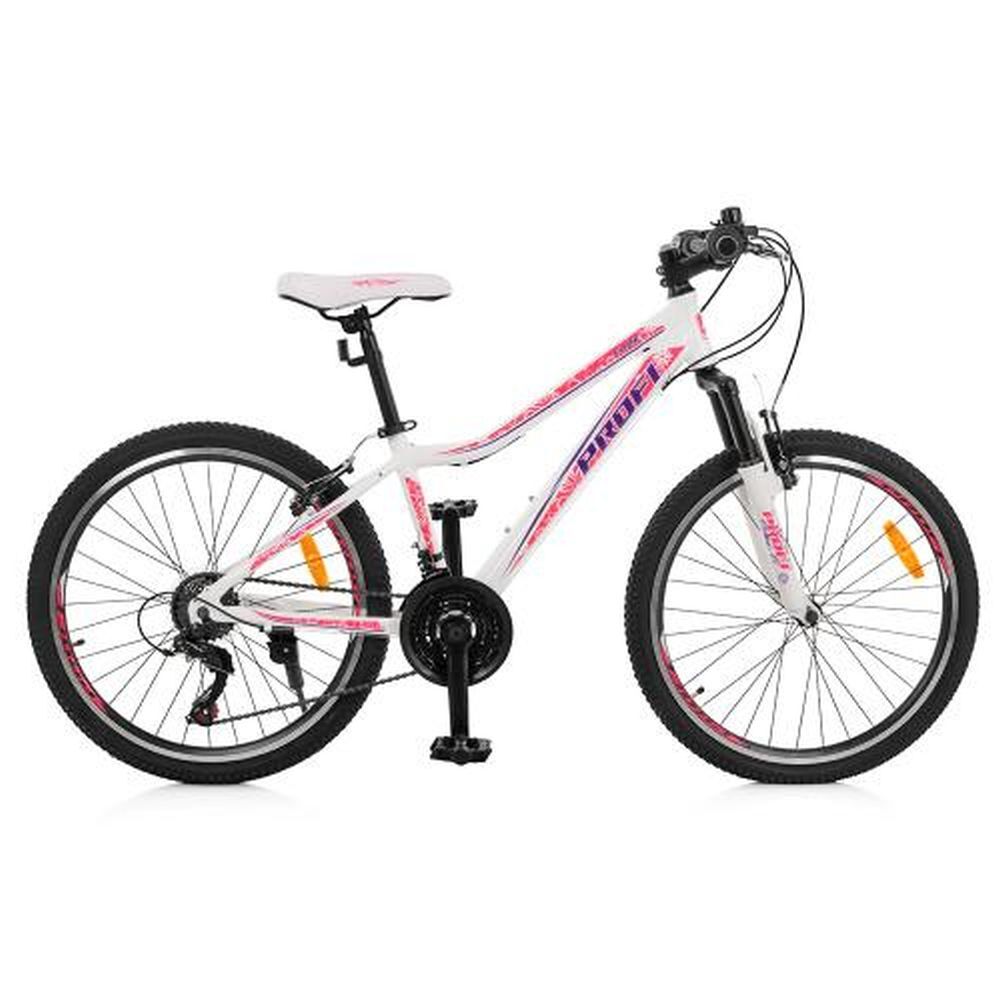 Велосипед 24 д. G24CARE A24.3 (1шт)алюм.рама 13,5",SHIMANO 21SP,алюм.VB, белый