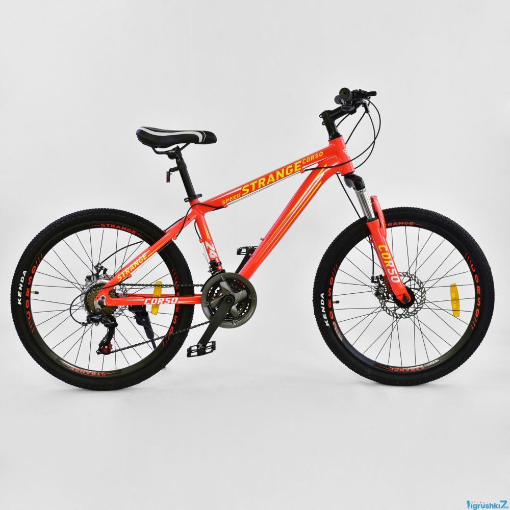 Велосипед 24" CORSO JYT 004 719 ORANGE STRANGE, Алюминий, 21 скорость