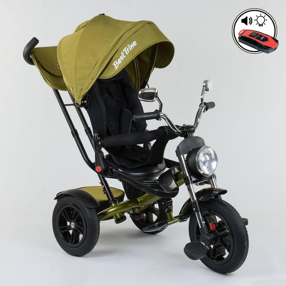 Велосипед 3-х колёсный 4490 2749 Best Trike, ПОВОРОТНОЕ СИДЕНЬЕ, СКЛАДНОЙ РУЛЬ, РУССКОЕ ОЗВУЧИВАНИЕ, НАДУВНЫЕ КОЛЕСА, ПУЛЬТ ВКЛ.