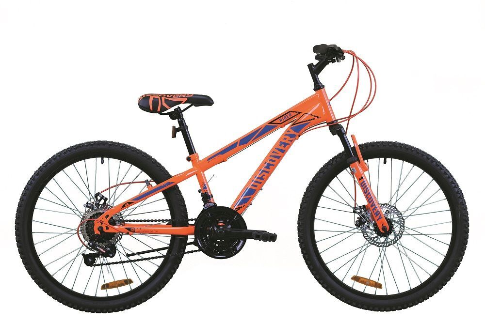 Велосипед ST 24" Discovery RIDER (OPS-DIS-24-206), AM DD рама-11,5" оранжево-синий 2020