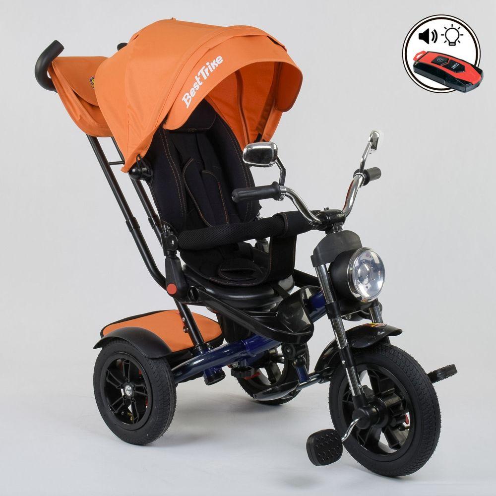 Велосипед 3-х колёсный 4490 2903 Best Trike, ПОВОРОТНОЕ СИДЕНЬЕ, СКЛАДНОЙ РУЛЬ, РУССКОЕ ОЗВУЧИВАНИЕ, НАДУВНЫЕ КОЛЕСА, ПУЛЬТ ВКЛ.