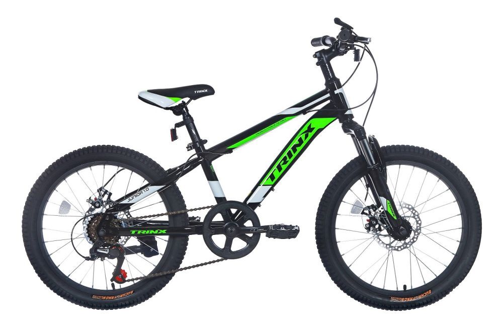 Велосипед 20" TRINX Junior 1.0, DD рама - 11" ST Black-White-Green